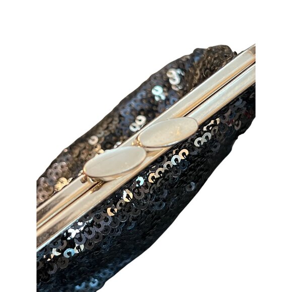 Victoria's Secret Sequin Clutch Coin Purse Pouch Angel Forever Kisslock Silver - Picture 3 of 5